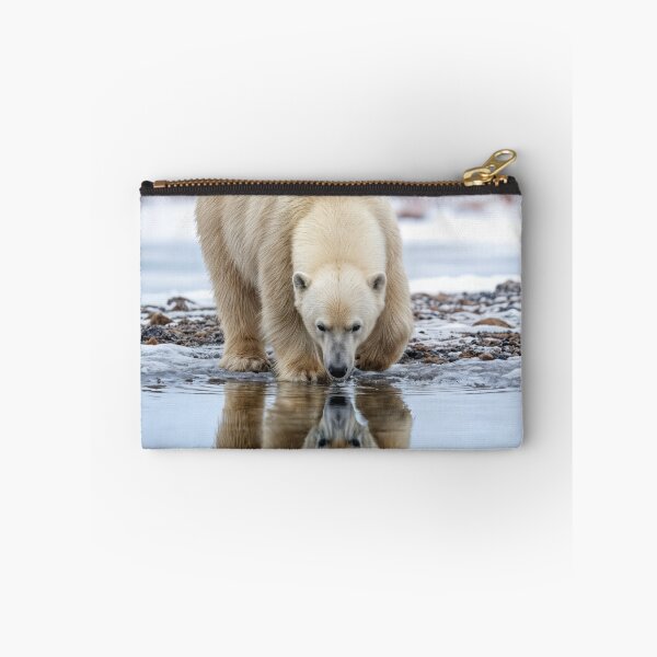 Item preview, Polar Bear Seeing Its Reflection In Water Puddle designed and sold by Maria Dryfhout.