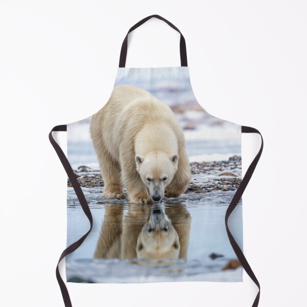 Item preview, Polar Bear Seeing Its Reflection In Water Puddle designed and sold by Maria Dryfhout.