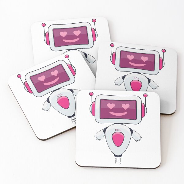 Item preview, Cute Pink Robot 006 designed and sold by Captain Creative.