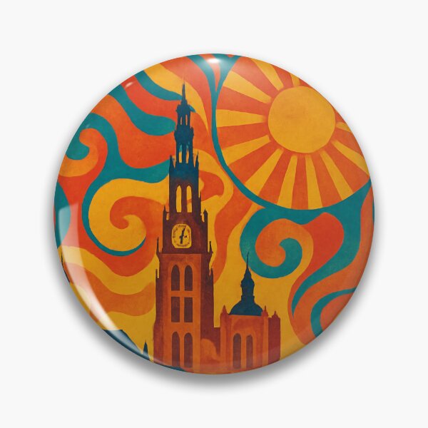 Item preview, Trippy Psychedelic Poster of Antwerp | Neon Diamond & Harbor City Vision | Surreal Belgian Urban Art designed and sold by PaintedPixels01.
