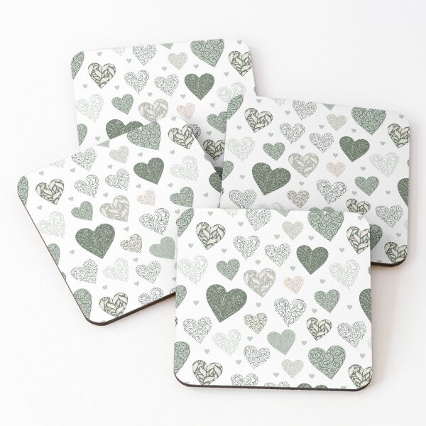 Item preview, Botanical Hearts Seamless Pattern designed and sold by ColorloomArt.