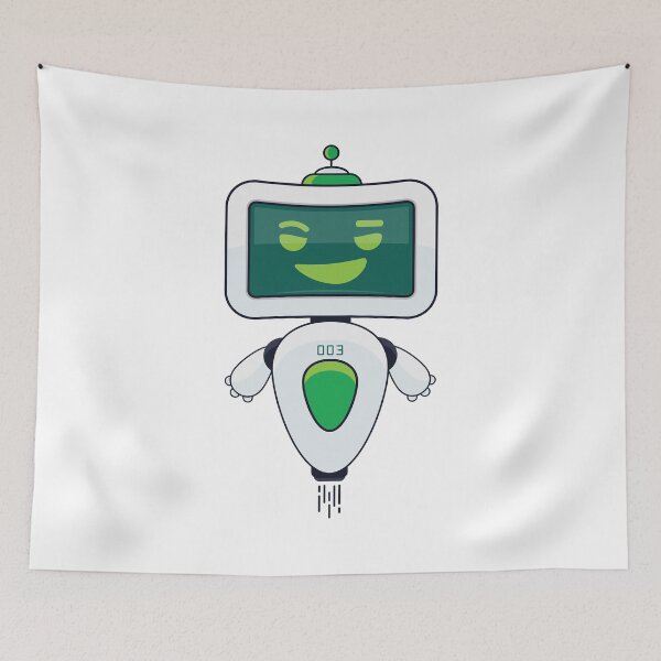 Item preview, Cute Green Robot 003 designed and sold by Captain Creative.