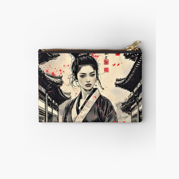 Item preview,  Japanese Warrior Geisha Ink Wash Art designed and sold by Neer arts.