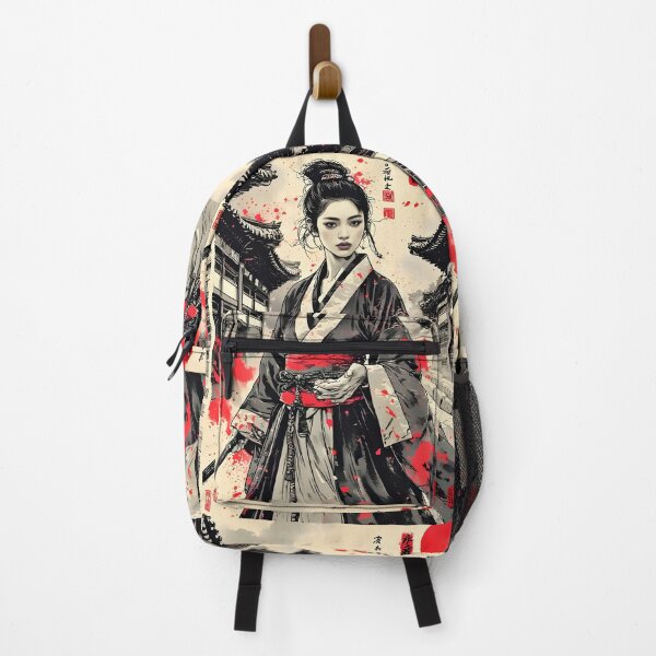 Item preview,  Japanese Warrior Geisha Ink Wash Art designed and sold by Neer arts.