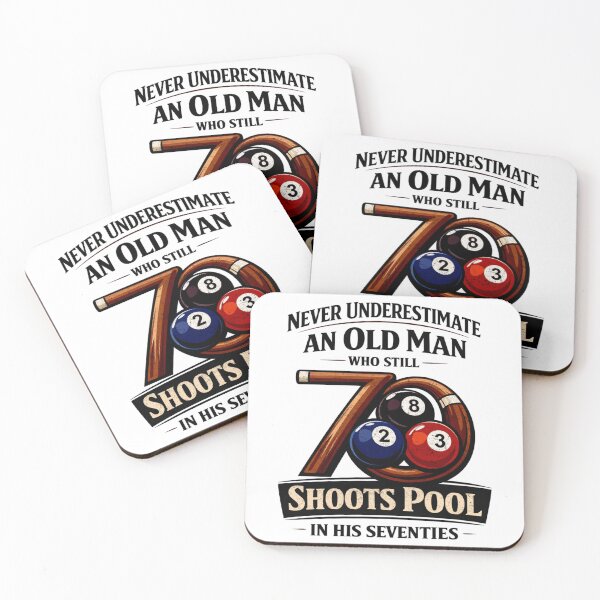 Item preview, Never Underestimate Old Man Shoots Pool designed and sold by FreshVibe Prints.