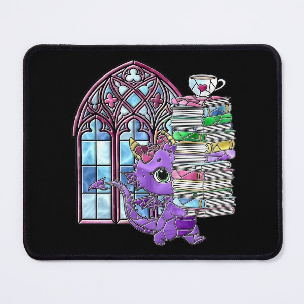 Item preview, Fantasy Mosaic Dragon with Books and Coffee designed and sold by Chelsealuv Krigbaum.