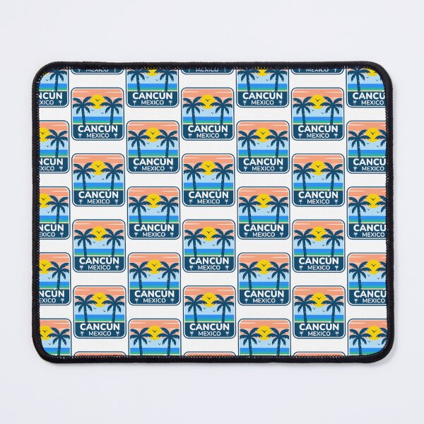 Item preview, Cancún Mexico - Retro Sunset Tropical Palm Trees Beach designed and sold by Shape Snip Studio.