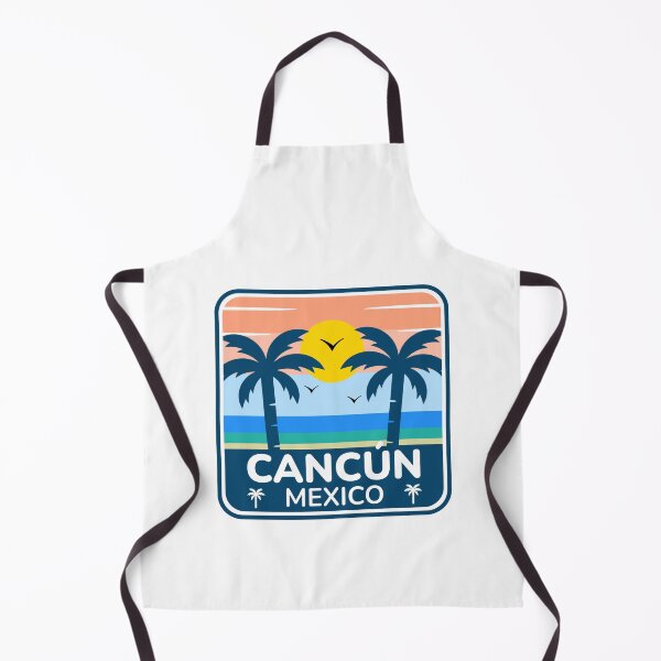 Item preview, Cancún Mexico - Retro Sunset Tropical Palm Trees Beach designed and sold by Shape Snip Studio.