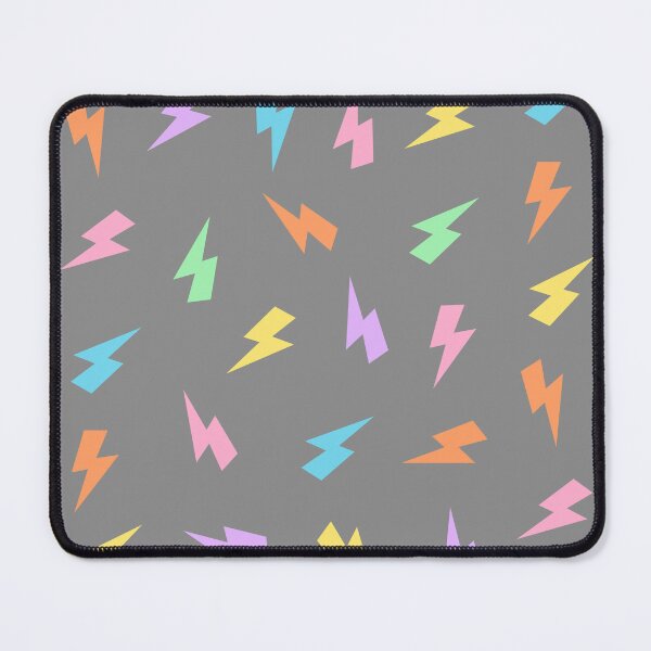 Item preview, Rainbow Lightning Bolts on Grey designed and sold by OneThreeSix.