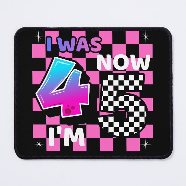 Item preview, Funny 5th Birthday Shirt – I Was 4 Now I’m 5 Retro Checker Design designed and sold by Graphizia.