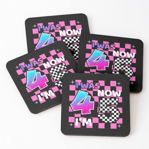 Item preview, Funny 5th Birthday Shirt – I Was 4 Now I’m 5 Retro Checker Design designed and sold by Graphizia.