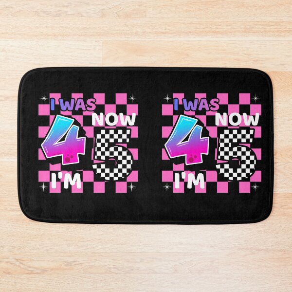 Item preview, Funny 5th Birthday Shirt – I Was 4 Now I’m 5 Retro Checker Design designed and sold by Graphizia.