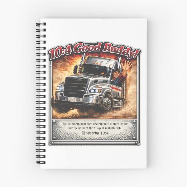 Item preview, 10:4 Good Buddy Truck Driver Decal, Proverbs 10:4 Bible Verse Semi Truck Sticker Art, Diligence Makes Rich Rig Wall Art designed and sold by TerScott.