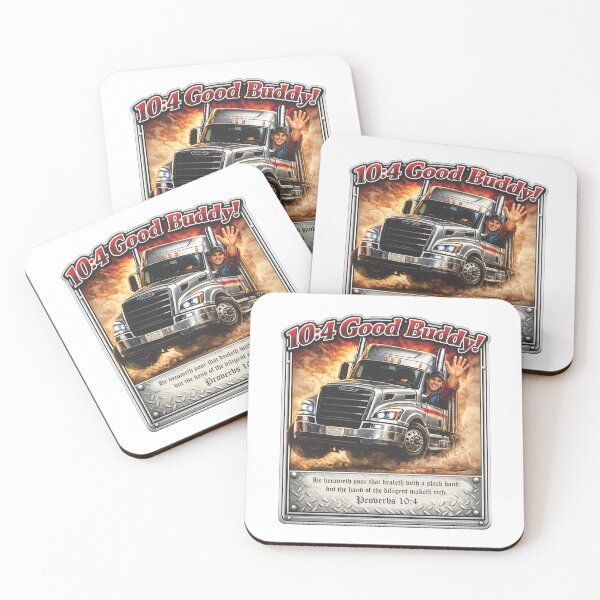 Item preview, 10:4 Good Buddy Truck Driver Decal, Proverbs 10:4 Bible Verse Semi Truck Sticker Art, Diligence Makes Rich Rig Wall Art designed and sold by TerScott.