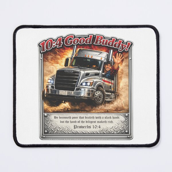 Item preview, 10:4 Good Buddy Truck Driver Decal, Proverbs 10:4 Bible Verse Semi Truck Sticker Art, Diligence Makes Rich Rig Wall Art designed and sold by TerScott.
