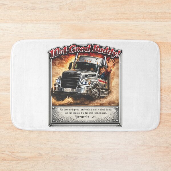 Item preview, 10:4 Good Buddy Truck Driver Decal, Proverbs 10:4 Bible Verse Semi Truck Sticker Art, Diligence Makes Rich Rig Wall Art designed and sold by TerScott.