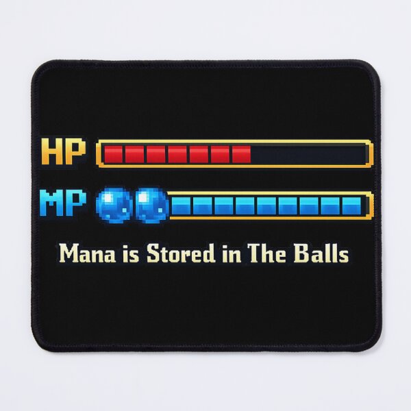 Item preview, Mana Is Stored In The Balls – Retro RPG Mana Bar Pixel Art Funny Gaming Design designed and sold by FrameFlow.