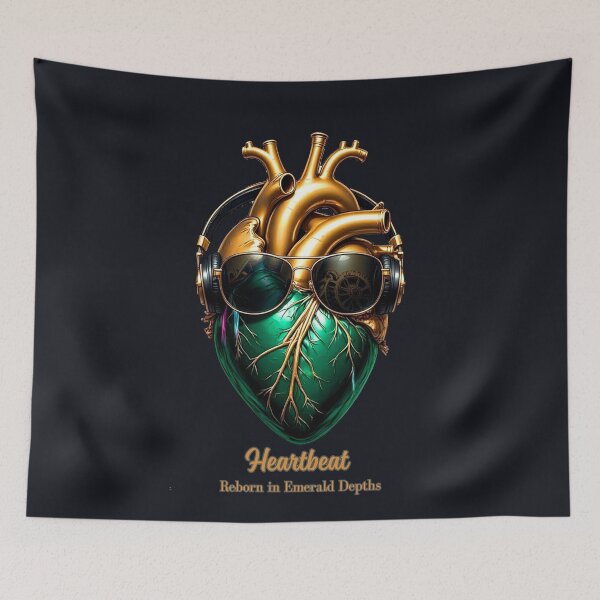 Item preview, Pulse Fracture: Heartbeat Reborn in Emerald Depths designed and sold by Shift-Bloom.