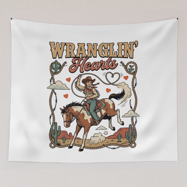 Item preview, Wranglin Hearts Cowgirl Valentine Vibes designed and sold by FreshVibe Prints.