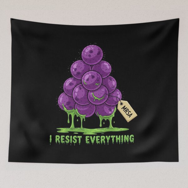 Item preview, Staphylococcus Aureus MRSA Superbug - Funny Microbiology Art designed and sold by CrewGifted.