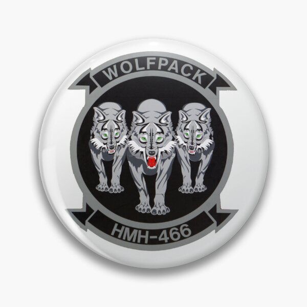 Item preview, HMH-466 Wolfpack Marine Heavy Helicopter Squadron Emblem designed and sold by CharlieDesings.