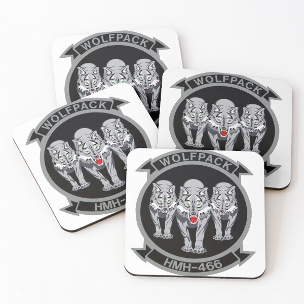 Item preview, HMH-466 Wolfpack Marine Heavy Helicopter Squadron Emblem designed and sold by CharlieDesings.