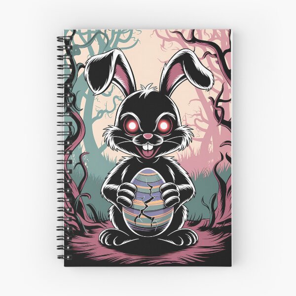 Item preview, Dark Bunny with Cracked Easter Egg - Evil Easter Bunny designed and sold by Art-Arcade6.