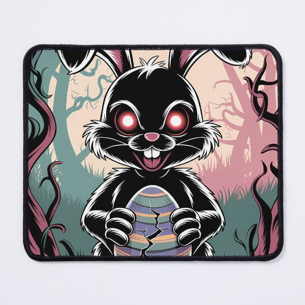 Item preview, Dark Bunny with Cracked Easter Egg - Evil Easter Bunny designed and sold by Art-Arcade6.