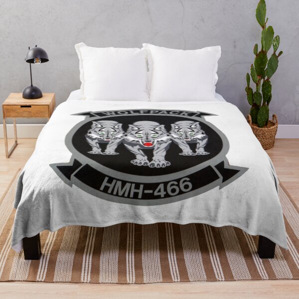 Item preview, HMH-466 Wolfpack Marine Heavy Helicopter Squadron Emblem designed and sold by CharlieDesings.