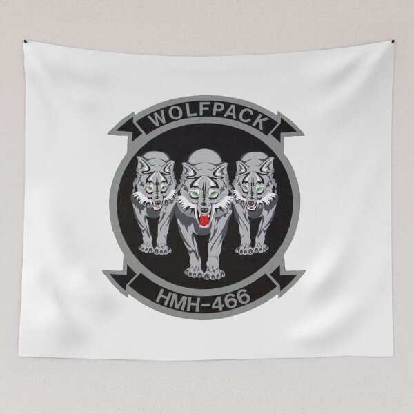 Item preview, HMH-466 Wolfpack Marine Heavy Helicopter Squadron Emblem designed and sold by CharlieDesings.