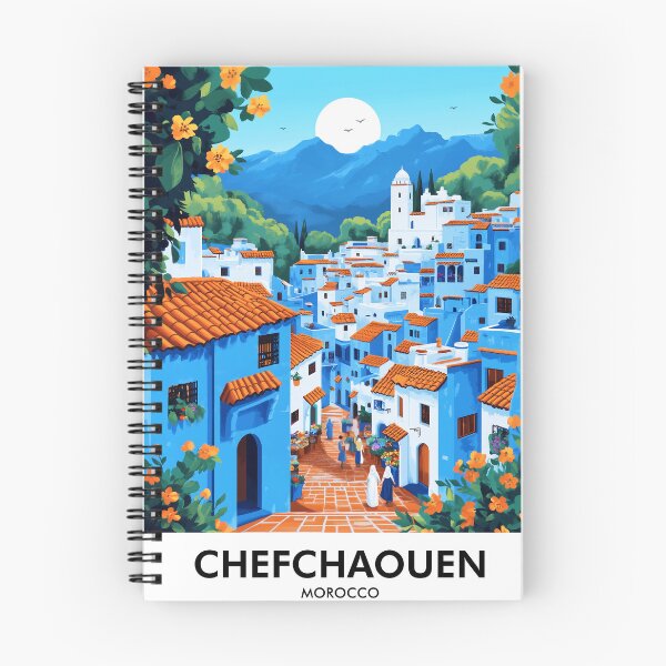 Artikelvorschau, Chefchaouen Marokko Retro-Reisedruck entworfen und verkauft von HomeLivingCo.
