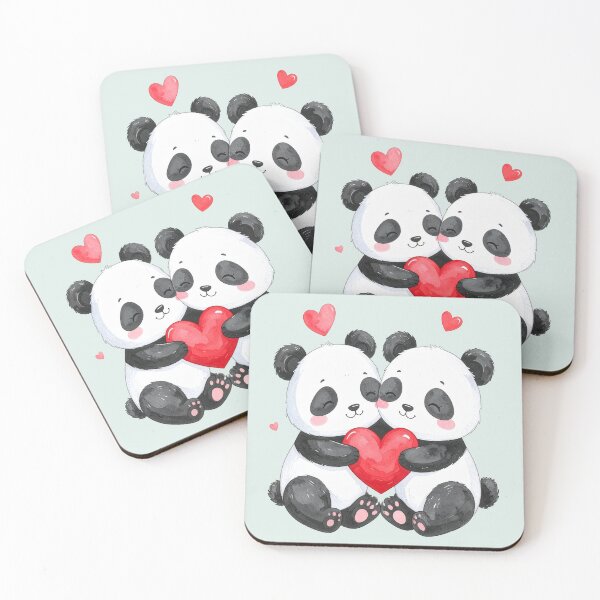 Item preview, Small heart, big love, two pandas designed and sold by LiskoDesign.