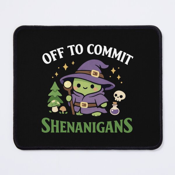 Item preview, Off To Commit Shenanigans Frog designed and sold by FreshVibe Prints.