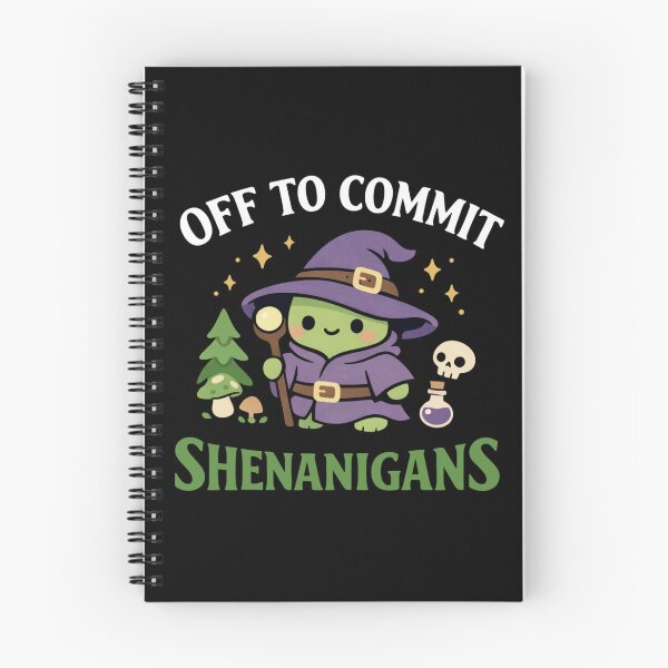 Item preview, Off To Commit Shenanigans Frog designed and sold by FreshVibe Prints.