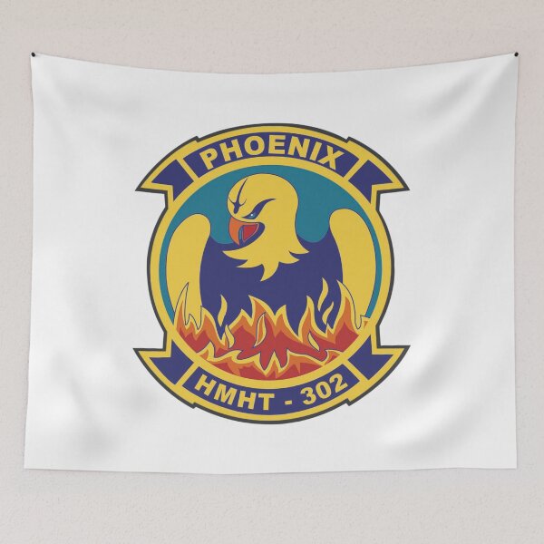 Item preview, HMHT-302 Phoenix Marine Heavy Helicopter Training Squadron Emblem designed and sold by CharlieDesings.