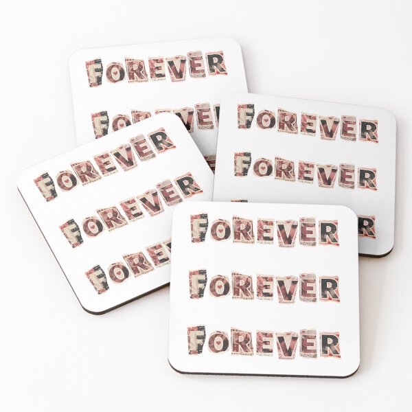 Item preview, FOREVER Collage Typography – Romantic Edition designed and sold by tviyluv.