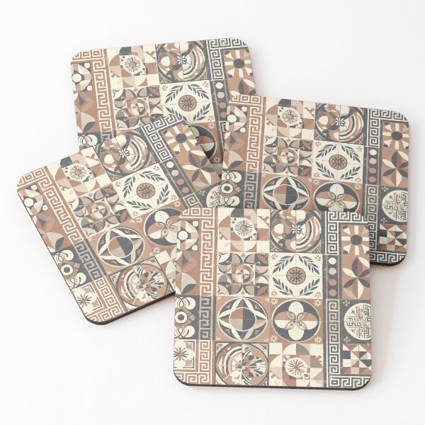 Item preview, Ancient Roman Geometric Tile Mosaic designed and sold by SassyArtistry.