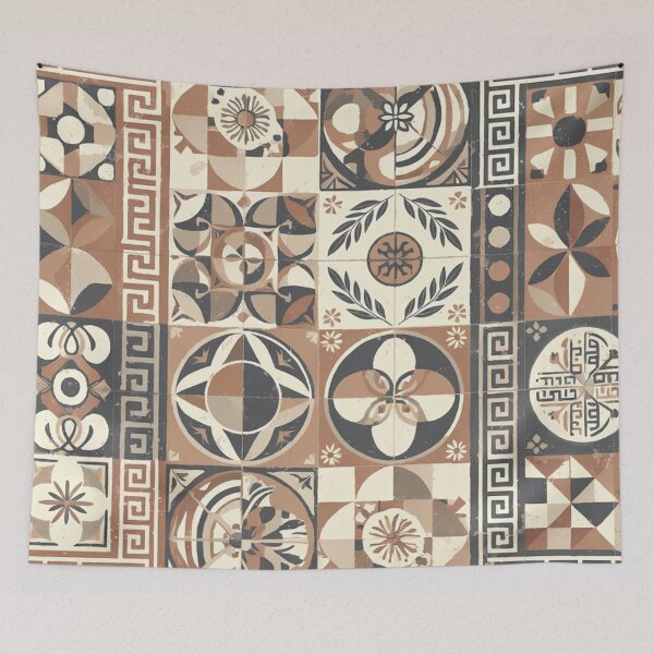 Item preview, Ancient Roman Geometric Tile Mosaic designed and sold by SassyArtistry.