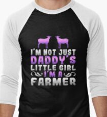 I'm Not Just Daddy's Little Girl I'm A Farmer Men's Baseball ¾ T-Shirt