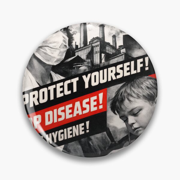 Item preview, Public Health Propaganda Poster – Protect Yourself! designed and sold by ForeverPrintsOK.