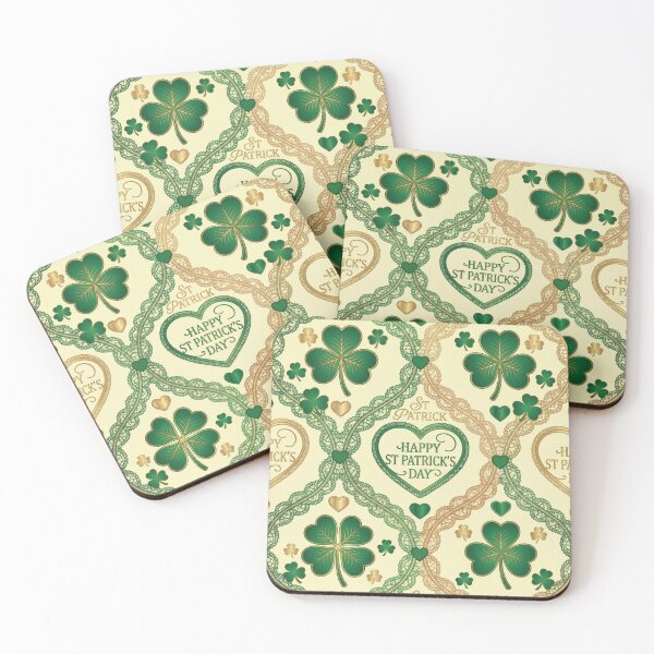 Item preview, Ornate St. Patrick’s Day Shamrock and Lace Pattern designed and sold by DGtaLrtcom.