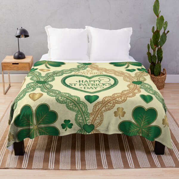 Item preview, Ornate St. Patrick’s Day Shamrock and Lace Pattern designed and sold by DGtaLrtcom.