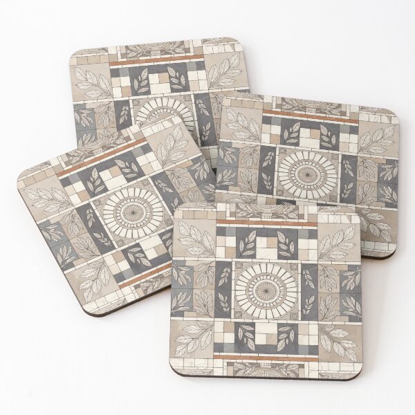 Item preview, Roman Leaf Geometric Floor Mosaic designed and sold by SassyArtistry.
