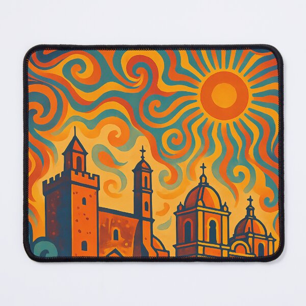 Item preview, Trippy Psychedelic Poster of Trujillo | Neon Desert Coast Dreams | Surreal Peruvian Cityscape Art designed and sold by PaintedPixels01.