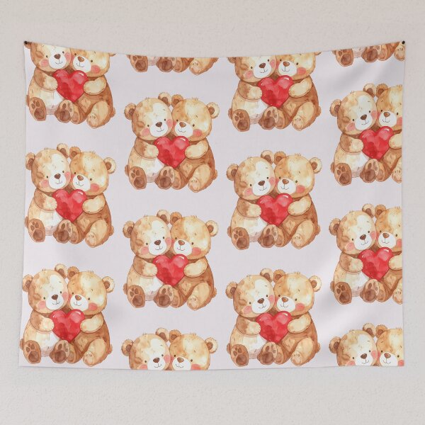 Item preview, Small heart, big love, two teddy bears designed and sold by LiskoDesign.