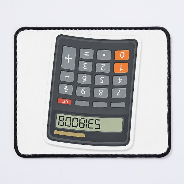 Item preview, Boobies Calculator Joke Design | Funny Retro Calculator Meme Art designed and sold by UrbanKangaroo.