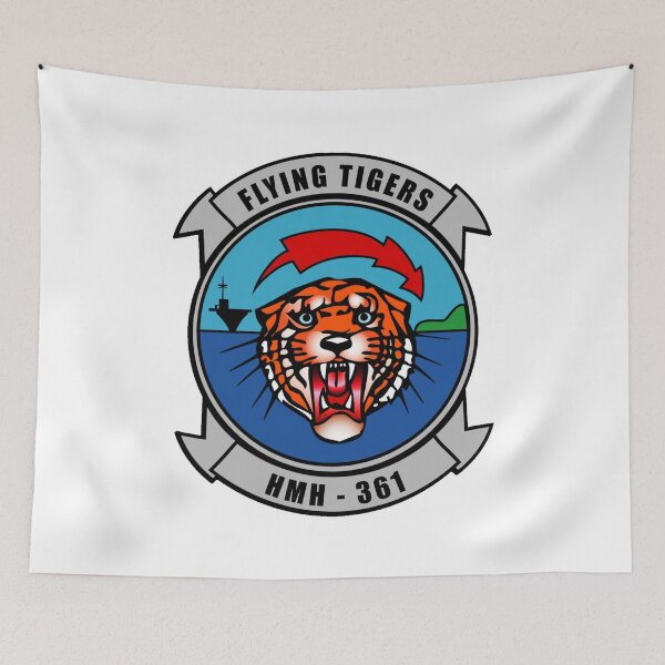 Item preview, US Marine Corps HMH-361 Flying Tigers Squadron Insignia designed and sold by CharlieDesings.