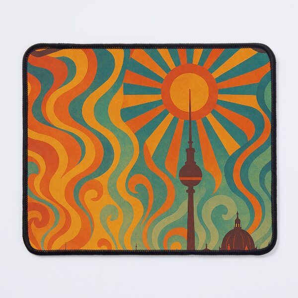 Item preview, Trippy Psychedelic Poster of Berlin | Neon Urban Dreams | Surreal German Cityscape Art designed and sold by PaintedPixels01.