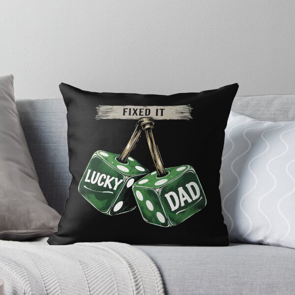 Item preview, St Patricks Day Funny Fixed It Lucky Dad Green Dice designed and sold by Betsytiptoe.