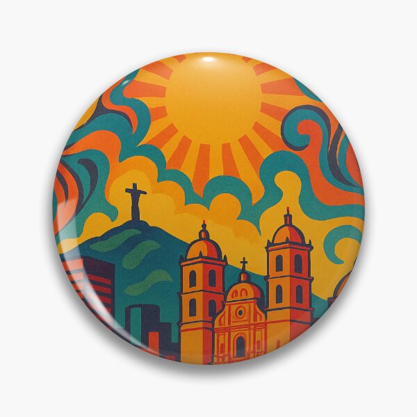 Item preview, Trippy Psychedelic Poster of Tegucigalpa | Neon Hills & Tropical Vibes | Surreal Honduran Cityscape Art designed and sold by PaintedPixels01.